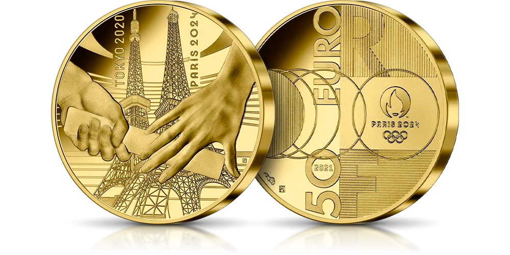 złota moneta paryż 2024 cwierć uncji złota moneta paryż 2024 cwierć uncji