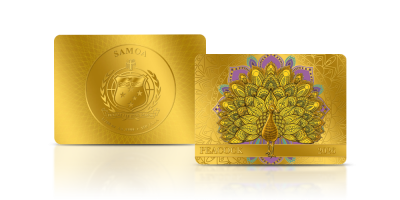 Paw na monecie wykonanej z czystego złota