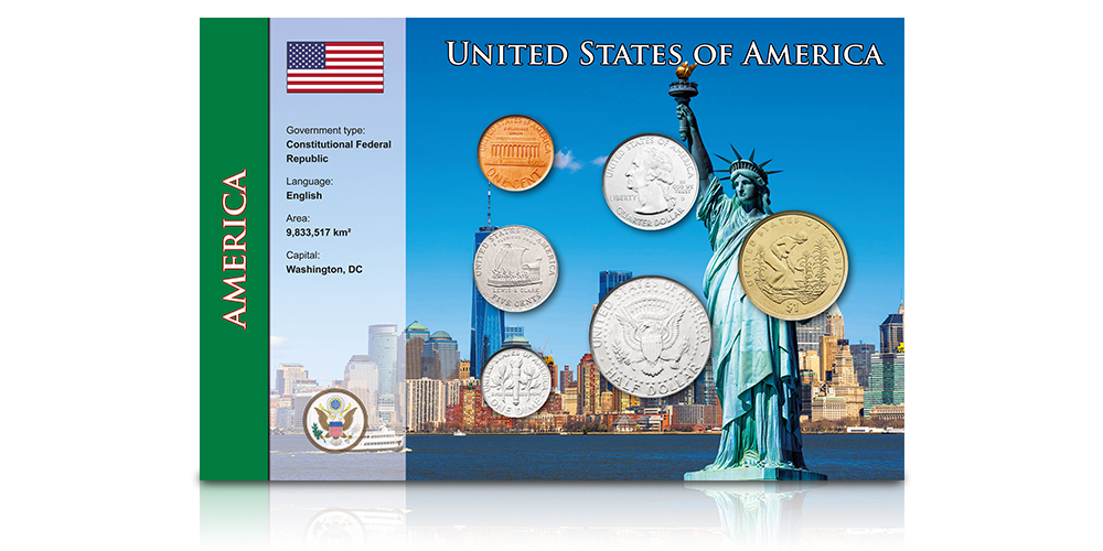 Kolekcja Pieniądze Świata - komplet monet z USA!