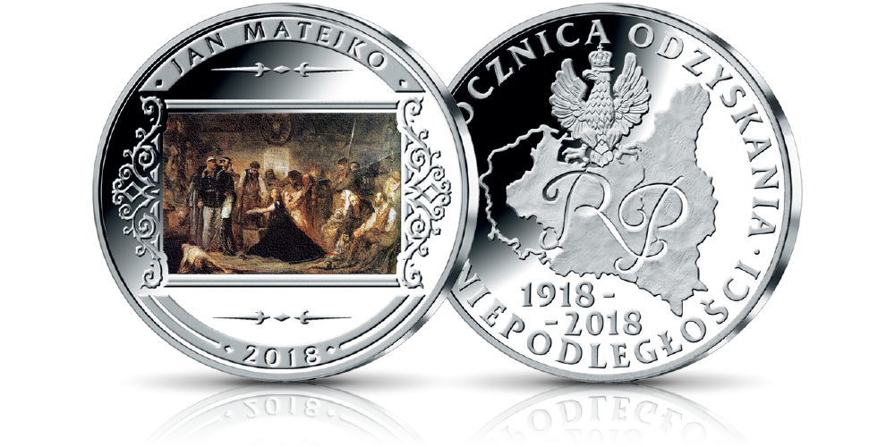 Polonia 1863 Matejki na medalu uszlachetnionym srebrem. Polonia 1863 Matejki na medalu uszlachetnionym srebrem.