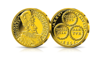 Portugał Zygmunta III Wazy - replika platerowana czystym złotem, najwyższa jakość mennicza
