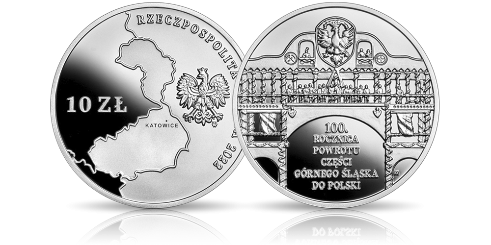 Górny Śląsk na srebrnej monecie NBP. Górny Śląsk na srebrnej monecie NBP.