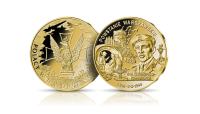 Powstanie Warszawskie medal platerowany czystym złotem