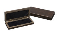 Drewniane pudełko na dwie monety.