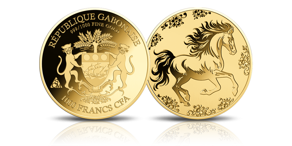 Moneta wykonana z czystego złota.