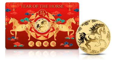 Rok Konia - moneta wykonana z czystego złota  
