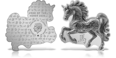 Rok Konia - moneta wybita w czystym srebrze 
