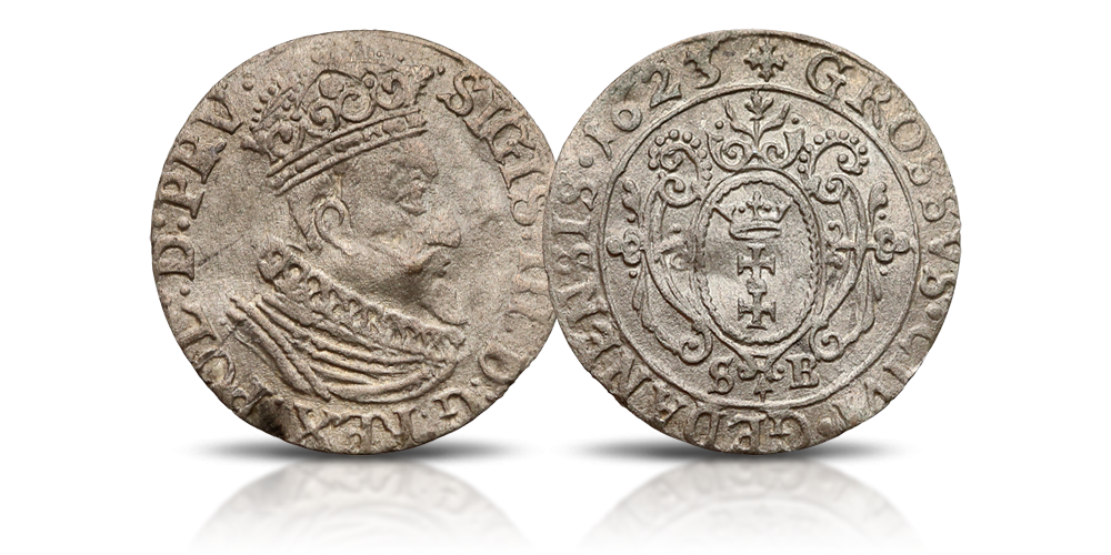 grosz gdański Zygmunt III Waza