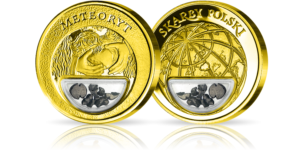 Meteoryt-Medal-platerowany-zlotem Meteoryt-Medal-platerowany-zlotem