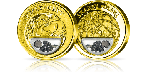 Meteoryt-Medal-platerowany-zlotem Meteoryt-Medal-platerowany-zlotem
