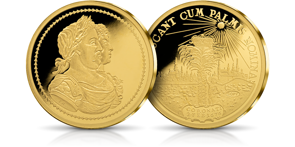 Jan III Sobieski i Marysieńka - złoty medal koronacyjny Jan III Sobieski i Marysieńka - złoty medal koronacyjny