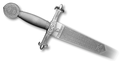 Excalibur - srebrna moneta w kształcie miecza króla Artura