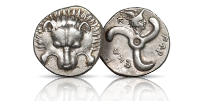 1/3 statera - unikalna srebrna moneta Licyjczyków sprzed ponad 2000 lat! 