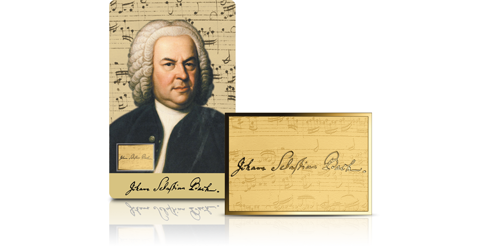 Bach - złota moneta kolekcjonerska.