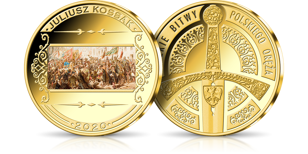 Medal reprodukcja obrazu Juliusza Kossaka Wjazd Jana III Sobieskiego do Wiednia