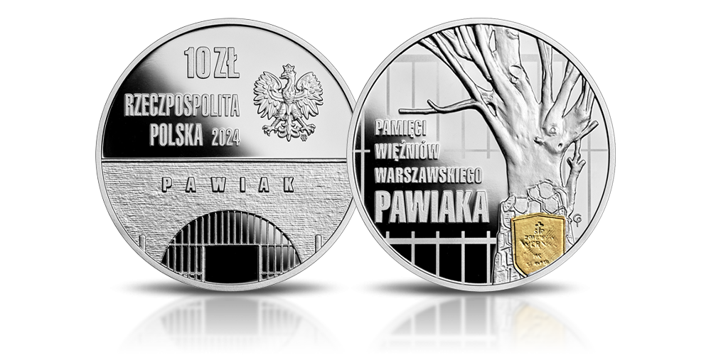 Warszawski Pawiak - srebrna moneta NBP.