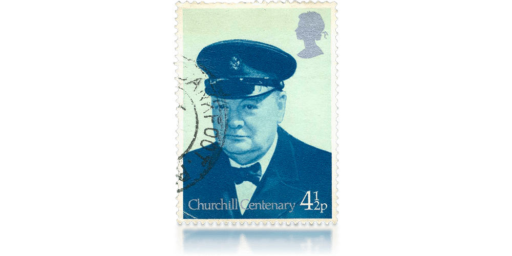 churchill znaczek 1974