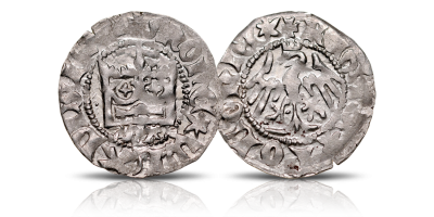 Cenny srebrny półgrosz Władysława Jagiełły - wielkiego zwycięzcy spod Grunwaldu!
