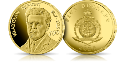 Władysław Reymont na 1/10 uncji złota
