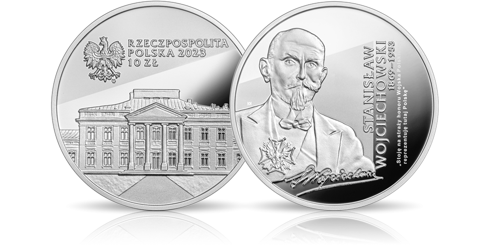 Stanisław Wojciechowski na srebrnej monecie NBP. Stanisław Wojciechowski na srebrnej monecie NBP.