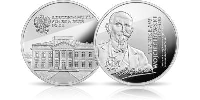 Stanisław Wojciechowski na srebrnej monecie NBP