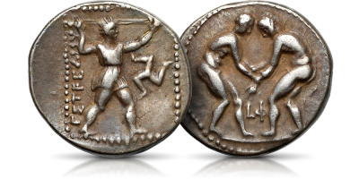 Zapaśnicy z Aspendos - kultowa starożytna srebrna moneta olimpijska! 