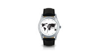 Zegarek z motywem mapy świata