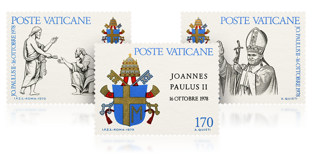 Zestaw znaczków watykańskich z 1979 roku.