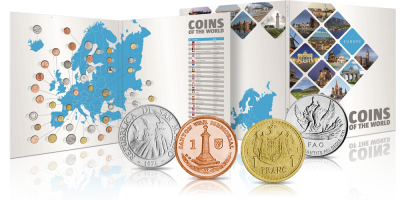 Emisje europejskie Zestaw 47 monet obiegowych 