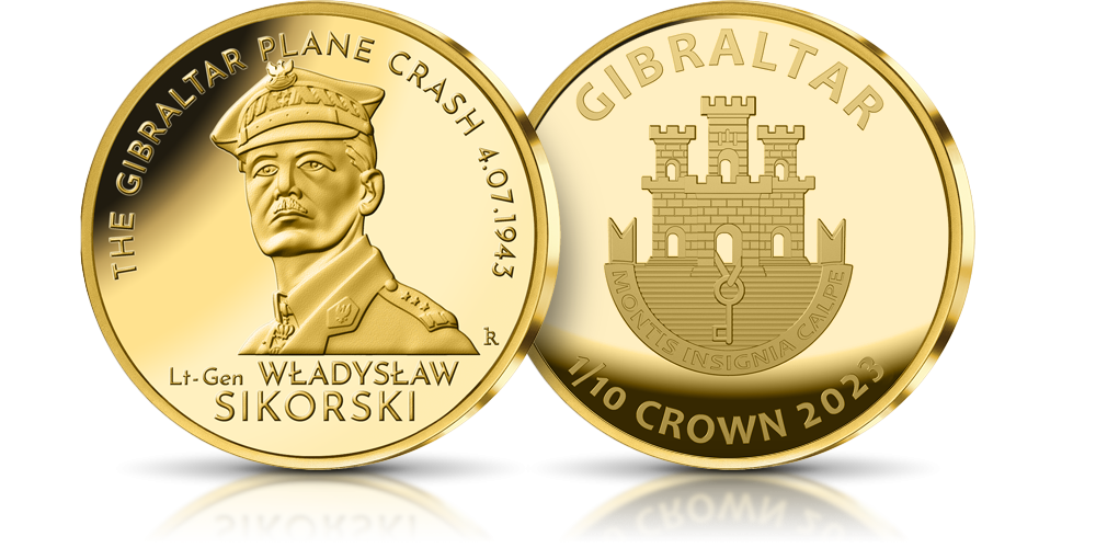 Gen. Sikorski na złotej monecie