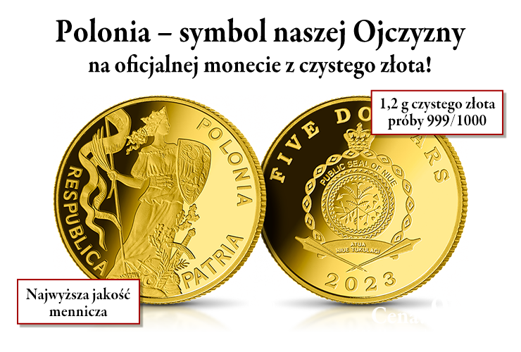 Polonia, symbol naszej Ojczyzny na oficjalnej monecie z czystego złota
