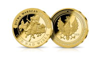 medal pamiątkowy 100 rocznica bitwy warszawskiej 1920 platerowany złotem