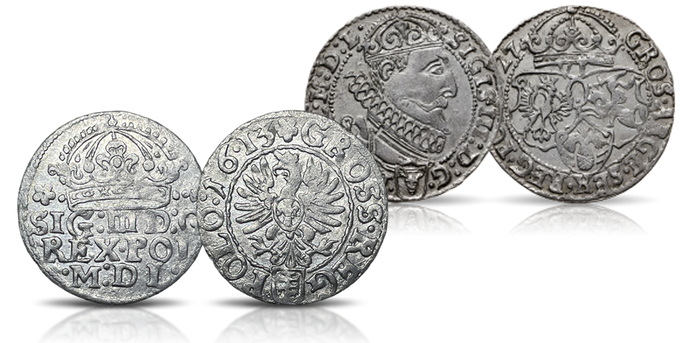 szóstak krakowski awers rewers i grosz bydgoski