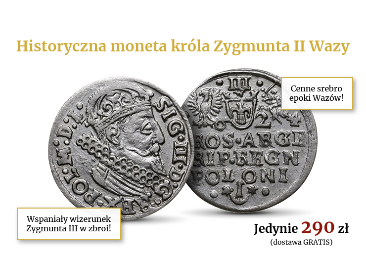 Srebrny trojak krakowski króla Zygmunta III Wazy