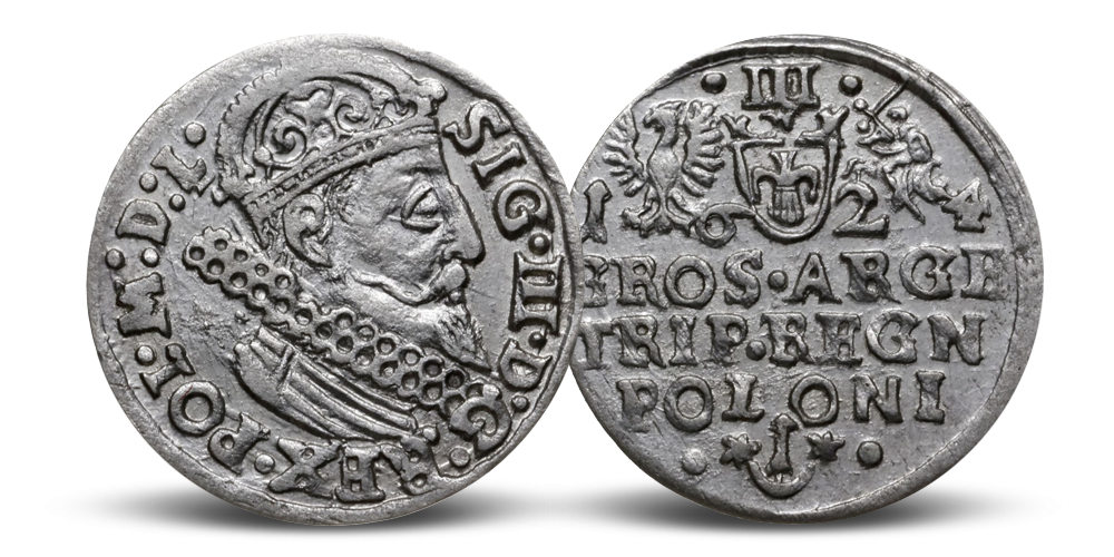 trojak srebrny krakowski Zygmunt III Waza